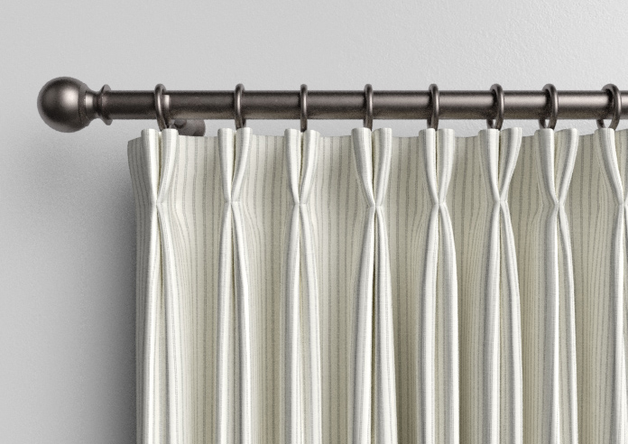 Laura Ashley Candy Stripe, Steel - Made to Measure Curtains - Image 10